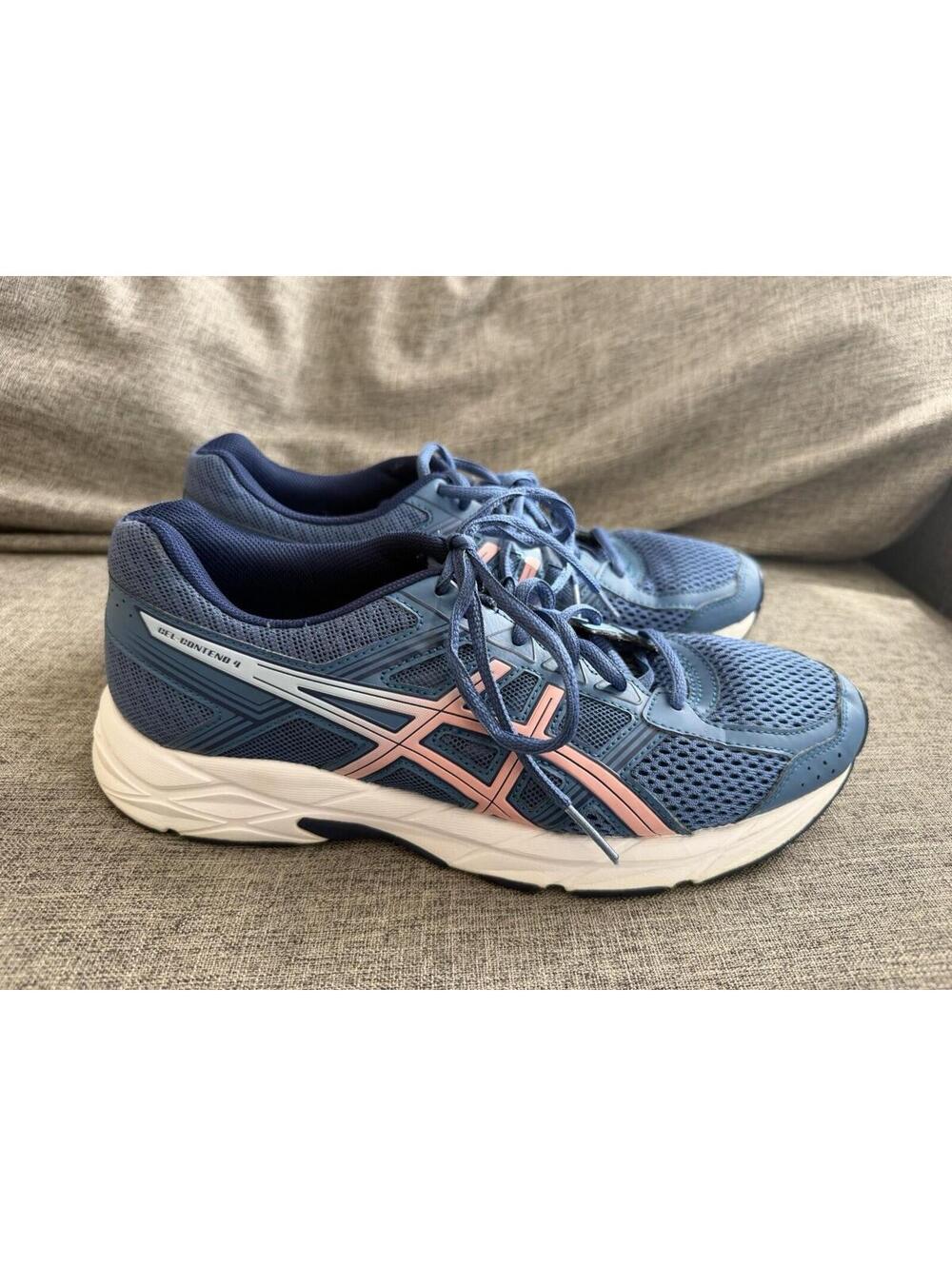 ASICS Gel Contend 4 Running Shoes Blue Pink Womens 8.5 T765N Excellent
